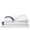 Amalia Home Collection Stonewashed Linen King Duvet Cover - Exclusive In White/navy