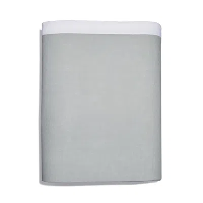 Amalia Home Collection Stonewashed Linen King Flat Sheet - Exclusive In Dusty Blue
