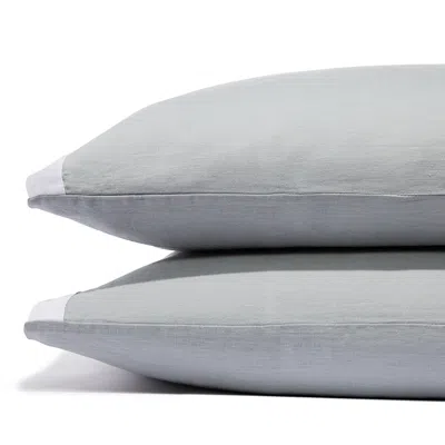 Amalia Home Collection Stonewashed Linen King Pillowcase, Pair - Exclusive In Dusty Blue