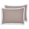 Amalia Home Collection Stonewashed Linen King Sham, Pair - Exclusive In Grey/white