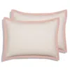 Amalia Home Collection Stonewashed Linen King Sham, Pair - Exclusive In Natural/pink