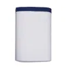 Amalia Home Collection Stonewashed Linen Queen Flat Sheet - Exclusive In White/navy
