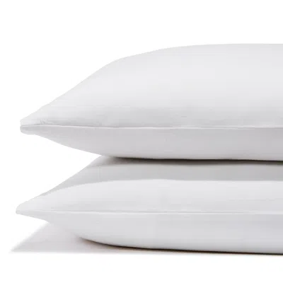 Amalia Home Collection Stonewashed Linen Standard Pillowcase, Pair - Exclusive In White/white