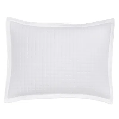 Amalia Home Collection Vita Quilted Sateen King Sham In White