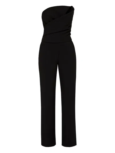 Amalin Amber Strapless Twisted Jumpsuit In Black