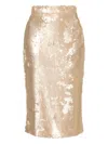 Amalin Belle Sequin-embellished Pencil Skirt In Brown