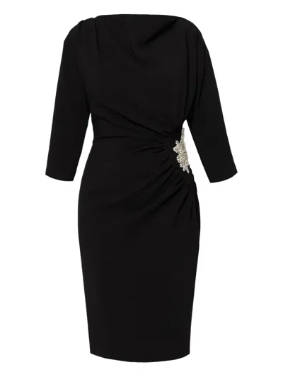 Amalin Hailey Crystal-embellished Dress In Black