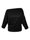Amalin One-shoulder Blouse In Black