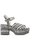 Amambaih 80mm Gala Sandals In Black