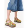 Amambaih Ada Medium Platform Sandals In Multi