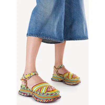 Amambaih Ada Medium Platform Sandals In Multi