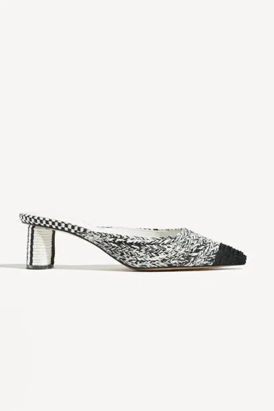 Amambaih Ines Braided Pointedtoe Mules In Black