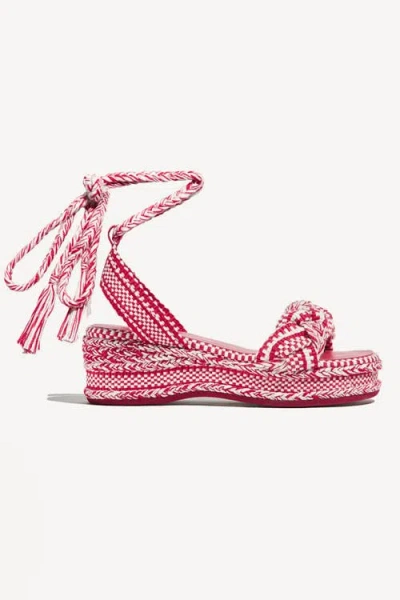 Amambaih Manuela Wedge Sandals In Red