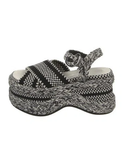 Pre-owned Amambaih Patterned Sandals In Multi