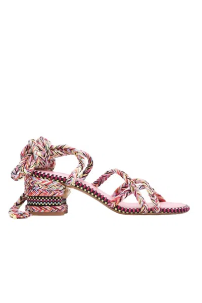 Amambaih Isabel 60mm Braided Sandals In Multi