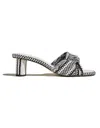 Amambaih Women's Jimena Mules Sandals In Ivory Black In White