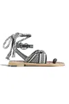 Amambaih Women's Lorena Sandal In Ivory - Black In Multi