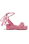 Amambaih Women's Manuela Wedge Sandals In Ivory-red In Multi
