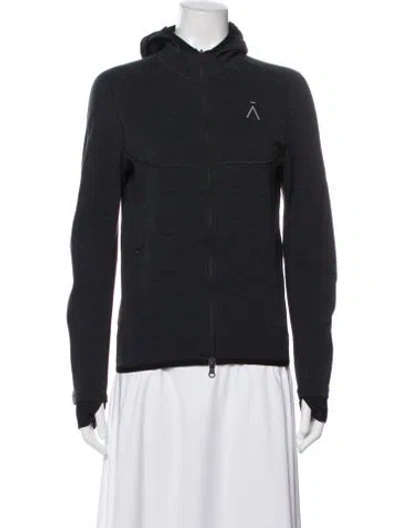 Pre-owned Aman Crew Neck Long Sleeve Hoodie In Blue