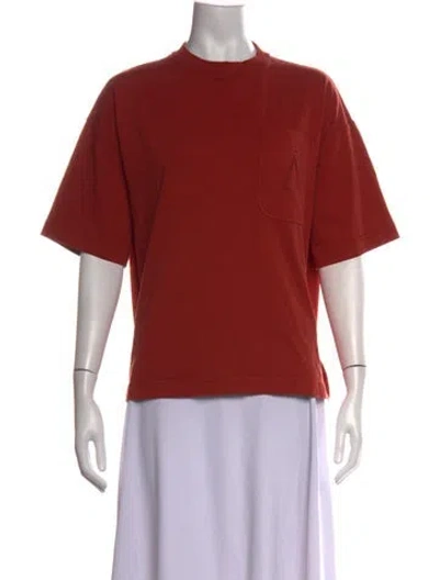 Pre-owned Aman Crew Neck Short Sleeve T-shirt In Orange