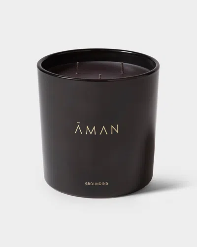 Aman Grounding Spa Candle, 700 G In Black