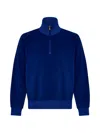 Aman Half-zip Sweater In Blue