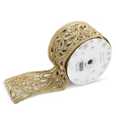 Aman Imports Arman Imports Caviar Kaspia 3.5 Metallic Scroll Ribbon In Multi