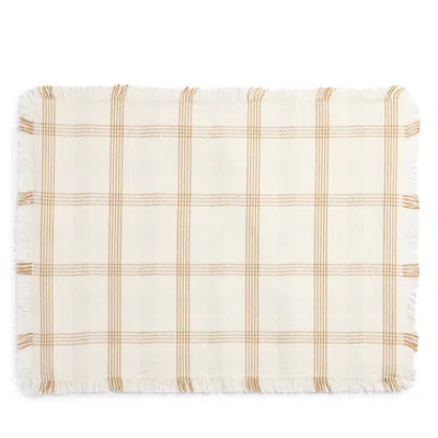 Aman Imports Dyed Plaid Placemat - Exclusive In Neutral