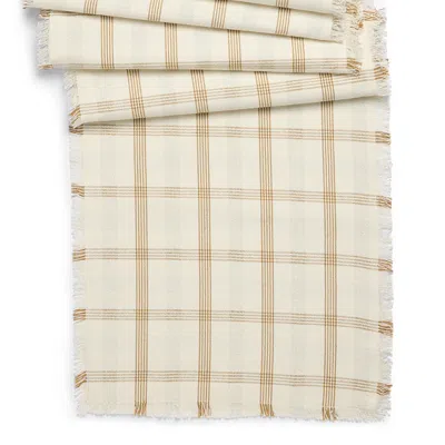 Aman Imports Dyed Plaid Runner - Exclusive In Neutral