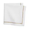 Aman Imports Embroidered Frame Classic Napkin In White