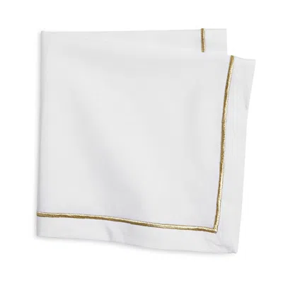 Aman Imports Embroidered Frame Classic Napkin In White