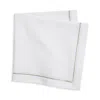 Aman Imports Embroidered Frame Classic Napkin In Silver