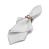 Aman Imports Hammered-brass Bangles Napkin Ring - Exclusive In Multi