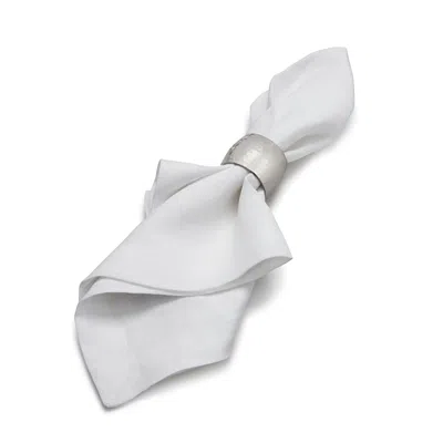 Aman Imports Hammered-brass Napkin Ring - Exclusive In Nickel