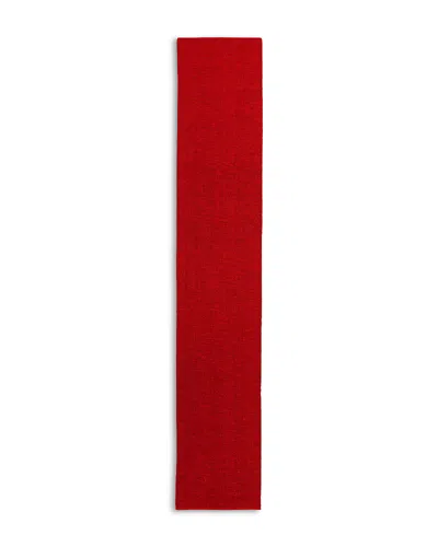 Aman Imports Metallic Chunky Yarn Table Runner, 16 X 90 In Red
