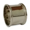 Aman Imports Napkin Ring With Beaded Rim - Exclusive In Metallic