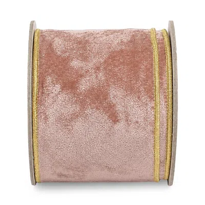 Aman Imports Nyc Ballet Cloud Velvet Wire Ribbon - Exclusive In Brown