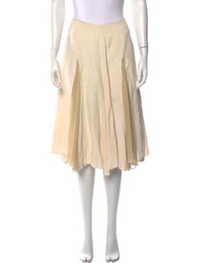 Pre-owned Aman Midi Length Skirt In Neutrals