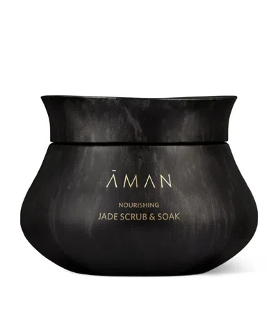 Aman Nourishing Jade Scrub And Soak (320g) In Black