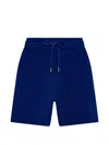 Aman Terry Drawstring Shorts In Blue