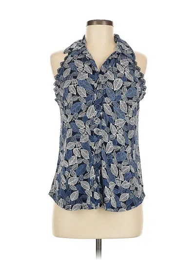 Pre-owned Amana Sleeveless Blouse In Blue