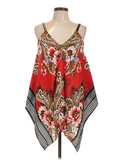 Pre-owned Amana Sleeveless Blouse In Red
