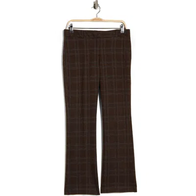 Amanda & Chelsea Ari Plaid Pants In Brown Blue