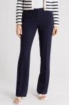 Amanda & Chelsea Ari Slim Straight Leg Pants In Navy
