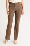 Amanda & Chelsea Ari Slim Straight Leg Pants In Bark