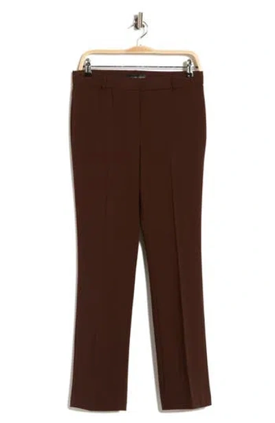 Amanda & Chelsea Ari Slim Straight Leg Pants In Brown