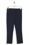 Amanda & Chelsea Chelsea Straight Leg Cotton Blend Pants In Navy