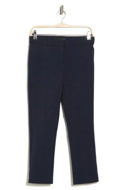 Amanda & Chelsea Chelsea Straight Leg Cotton Blend Pants In Navy