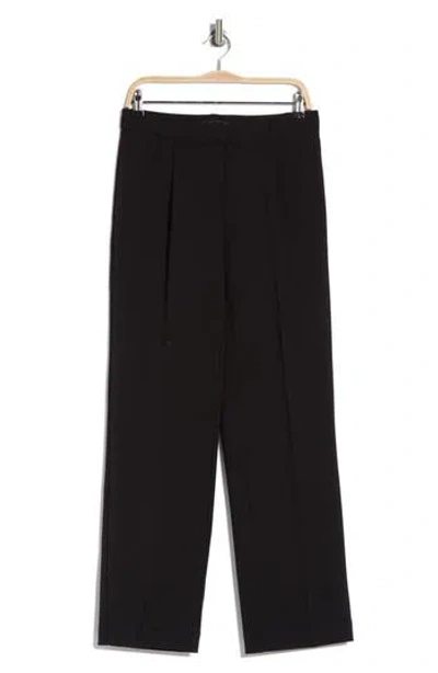 Amanda & Chelsea Crepe Wide Leg Pants In Black