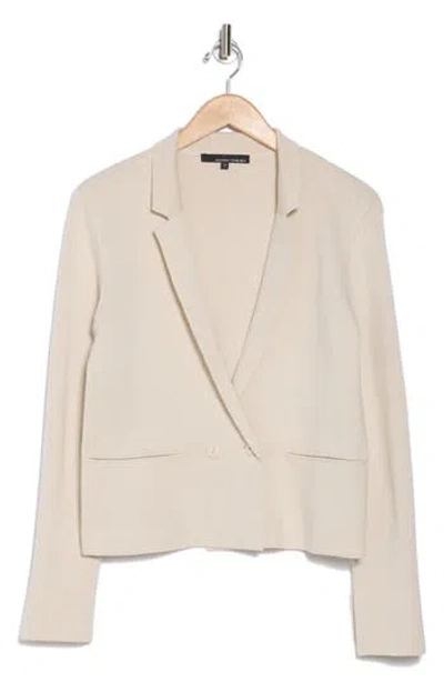 Amanda & Chelsea Double Breasted Sweater Jacket In Taupe